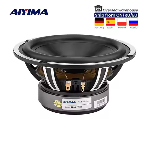 AIYIMA 1Pc 6.5 Inch Woofer Audio Car Music Speaker Driver 4 Ohm 50W Bass Auto Waterproof Speaker Alu