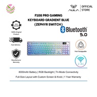 Aula F108 Pro Wireless Gaming Keyboard Gradient Blue side-engraved keycaps Zephyr Switch