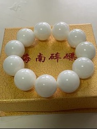 天然海南硨磲，佛教七寶之一，玉化硨磲20mm手珠/手珠/唸珠/佛珠