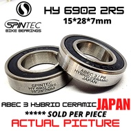 SPINTEC HY 6902 2RS HYBRID CERAMIC JAPAN Bike Bearings for Bike Hubs Ball Bearing