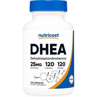 Nutricost DHEA 25mg, 120 Capsules - Gluten Free, Non-GMO, Supplement | IMPORTED USA AUTHENTIC