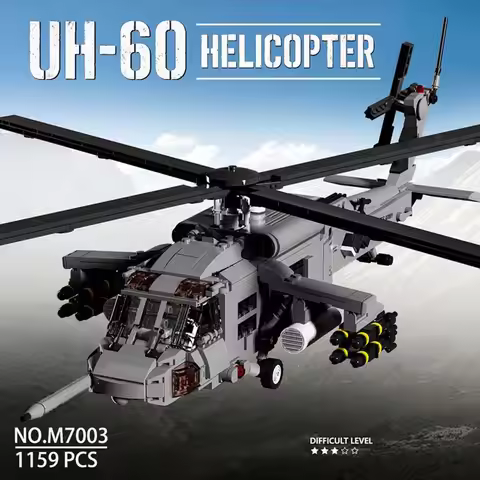 M7003 UH-60 Black Hawk attack helicopter 1159PCS Air Force aircraft building block model set for tee
