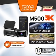 70mai M500 Car Recorder Front Dash Cam 1944P Night Vision Dashcam with ADAS Add on TPMS Sensor