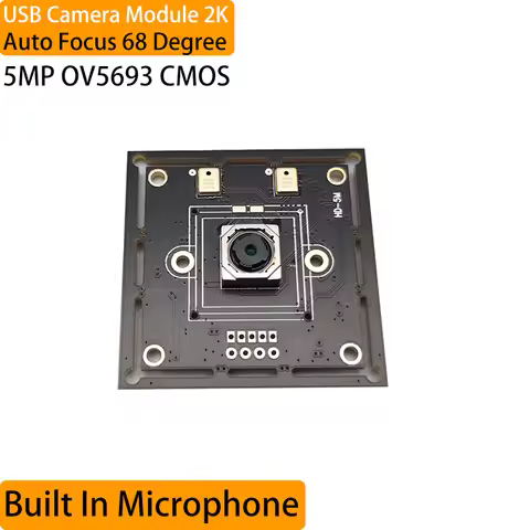 5MP Camera Module 2K CMOS OV5693 With Digital Mic Auto focus 68 Degree USB UVC Webcam Module For Ind