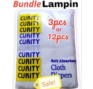 3PCS / 6 PCS 12PCS LAMPIN CURITY Soft Absorbent Cloth Diapers for baby/ Newborn Lampin /Baby Lampin