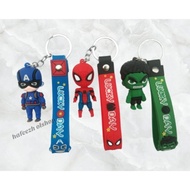 GANTUNGAN Keychain Bag Accessories Keychain Hulk Spiderman Captain America