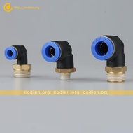 Cút nối ren góc PL6-01 PL6-02 PL6-03 PL4-04 PL6-M5 kich thước phi 6 (số lượng 10 chiếc)