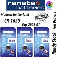 100% RENATA ORIGINAL BATTERY CR1620 (SWISS MADE) LITHIUM CR1620 3V COIN CELL BATTERY