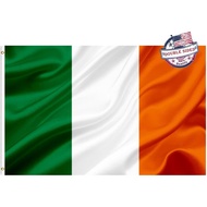 Bendera Ireland 2x3 untuk Luar Ruangan, Dua Sisi - Bendera Negara Ireland Tahan Lasak dengan 2 Luban
