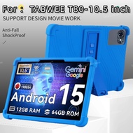 For TABWEE T80 10.5-inch Android 15 Tablet Case Soft Silicone Protective Case 4 Corners Thickened Sh