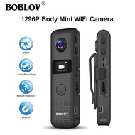 BOBLOV C18 1296P มินิ Wi-Fi เครื่องบันทึกเสียงวิดีโอกล้องบันทึกวิดีโอสแนปช็อตตัวกล้องพร้อมหน้าจอสำหร