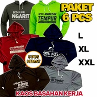 5 Pcs Long Sleeve Wet Work T-Shirts/ Farmer T-Shirts / Building T-Shirts Project T-Shirts