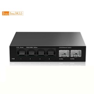 2.5Gb Switch 4 Port 2.5G Unmanaged Network Switch with 2 Port 10GbE + Slot Home Setup Ethernet Switc
