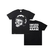 Lawless Garage - Garage Skull T-shirt Black Graphic Tee Cotton T Shirt Men