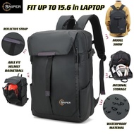 TT070) [READY STOCK + TAG PEWANGI] Kualiti Tinggi SNIPER Water Resistant Beg Sekolah Beg komputer ri