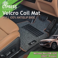 Cypress Car Mats Mercedes Benz EQB (2022 - Present), X243 | Anti slip | Velcro Base
