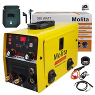 MOLITA ตู้เชื่อม 3 ระบบ MIG/MMA /TIG 998 INVENTER MMA/MIG/TIG ตู้เชื่อมมิกซ์ ตู้เชื่อมไฟฟ้า เครื่องเชื่อม ไม่ใช้แก๊สCO2 + ลวดฟลักซ์คอร์ แถมลวด1 ม้วน As the Picture One