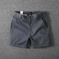 Casual Shorts Men Pure Cotton Slim-fit Solid Color Three-point Quarter Pants Thin Stretch 3-point 4-