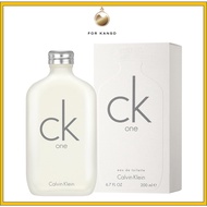 Calvin Klein CK One EDT (100ml / 200ml / Tester) CK Perfume Unisex Men and Women