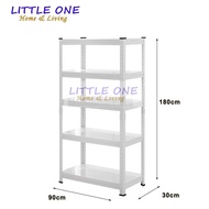 2 in 1 Boltless Rack White Shelving Storage Rack Store Room Full Metal Rack Rak Serbaguna Kitchen Ra
