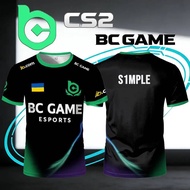 New CS2 BC.Game Esports Jersey S1mple Pro League Player Training Uniform Unisex Customizable ID Brea