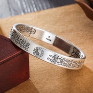 New Product~9999 Pure Silver Canopy Ruler Bracelet Sterling Silver Solid Opening Retro Taoist Weapon