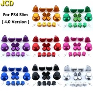 【Must-have】 Jcd 1set 4.0 Version Metal Analog Joystick Aluminum D-Pad L1 R1 L2 R2 Trigger Buttons For Ps4 Pro Jds-040 Controller