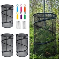 Pop Up Plant Covers 4 Pack - Instant Garden Protection with 12 Pins & 6 Labels | Insect Bird for Veg