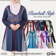 Unique Nation Muslimah Baseball Design Women's Jersey, Microfiber Material, Size: M-7XL.