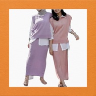 VEST ANDIN BLOUSE 2in1 /Atasan Rompi Kekinian / Blouse Wanita Terbaru / Atasan Wanita Lengan Panjang
