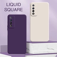 Honor Play5T Play5TPro Play5TYouth Play5Youth Square Liquid Silicone TPU Soft Shockproof Phone Case 