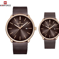 2026 Fashion Sports NAVIFORCE/Collar 3012 Couple Watch Waterproof Quartz Mesh Band Men's Watch Fashi