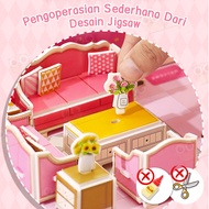 3D Educational House Puzzle Toy for Children 3D Jigsaw Puzzle Paper House Puzzle for Children