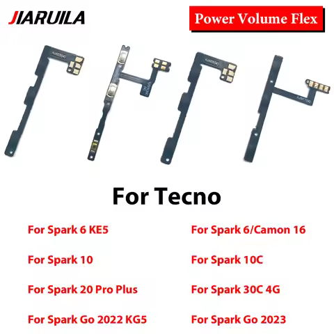 NEW For infinix Spark 4 6 KE5 8 8C 10 10C 20 Pro Plus 20C 30C 4G Go 2022 KG5 2023 Power On Off Volum