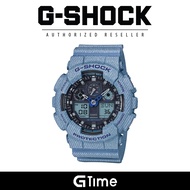 [OFFICIAL CASIO WARRANTY] Casio G-Shock GA-100DE-2A Men's Analog Digital Blue Resin Strap Watch