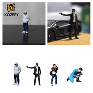 KOZEEY Human Figure 1:64 Scale, Hand Painted, Tiny People Model Collection, Diorama Figures for Phot