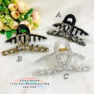 READY STOCK 11cm Full Rhinestone Big Jaw/ Korea Fashion Hair Accessories/ Big Shark Clip 韩国满钻大抓夹鲨鱼夹发
