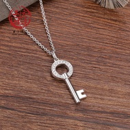 Yunxi key Round Hollow key 18K Gold Diamond White Gold Necklace Female Color Gold Rose Gold Pendant 