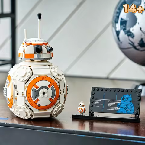 2026 Hot Toys 569pcs Star Interstellar Conflict Astromech BB-8 Droid Robot Building Blocks Puzzle Mo