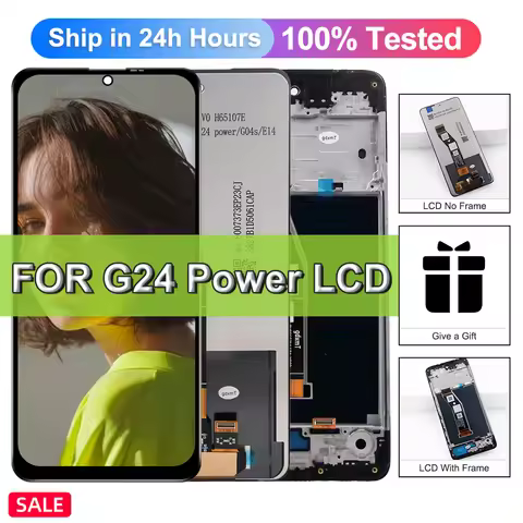 G24 power DIsplay For Motorola Moto G24 LCD Display Touch Screen Digitizer Assembly Replacement G24