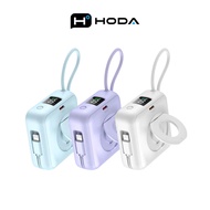 [CCC Certificate] Hoda 10,000mAh Fast Charging Power Bank with Magnet (3 in 1) Built-in Dual Cables