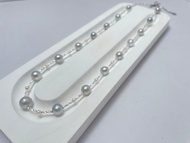 滿天星 天然海水珍珠 akoya 真多麻 華麗 項鏈