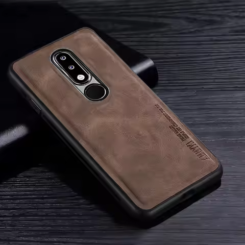 Simple pattern Case For Nokia 3.1 5.1 8.1 Plus case Soft Silicone Pu leather Case For Nokia 4.2 X5 X