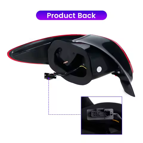 2PCs LED Tail Lights For Peugeot 206 206CC 206CC 2004-2008 Rear Lamp DRL Brake Reverse Fog Plug And