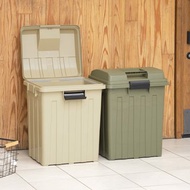 日本TONBO 戶外連結式大型收納桶/垃圾桶-大地色 70L