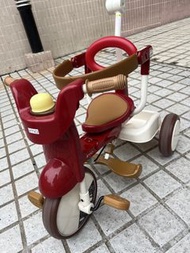 新淨少用 功能正常 紅色 iimo 可折疊兒童三輪車 兒童單車 BB單車  手推車