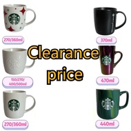 [Wholesale price of spot goods] Starbucks mugs, the same type of milk coffee cup, office brewing tea cup, home water cup, embossed craft, colored glaze cup