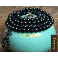 108 8mm 10mm 12mm Ebony Ebony beads Bracelet 108 Rosary beads Men Women Gifts Personal Use Ebony woo