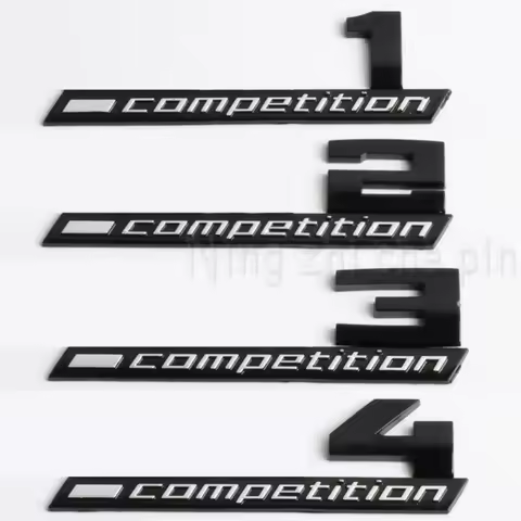 Giossy Black 3D ABS COMPETITION ABS Emblem Thunder Edition For BMW M1 M2 M3 M4 M5 M6 M8 Car Trunk Ba