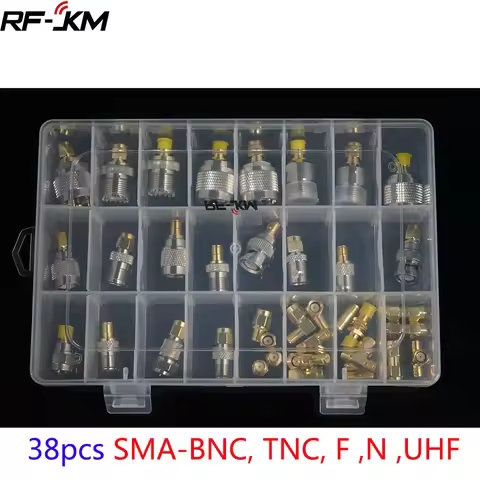 4 Piece SMA BNC UHF To SMA MCX MMCX BNC TNC UHF SO239 PL259 N F Type SMB RF Coaxial Coax Adapter Con